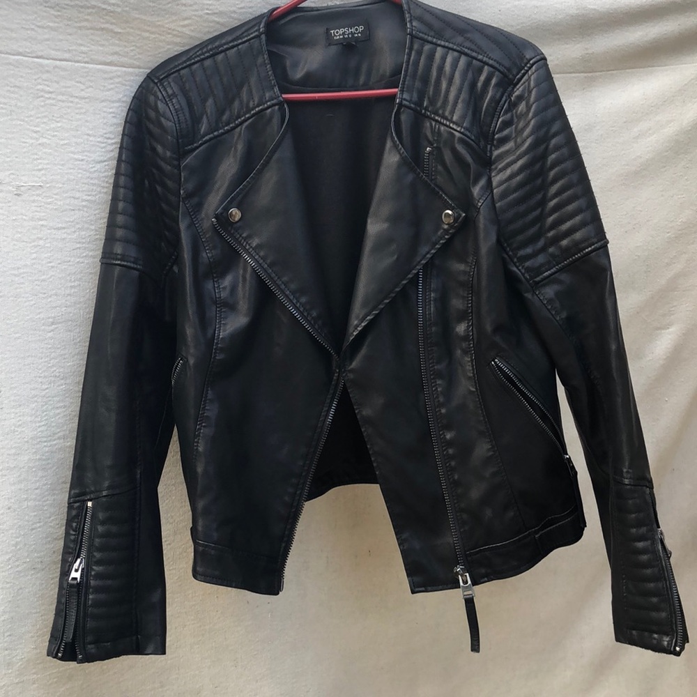 Top shop faux leather moto jacket
